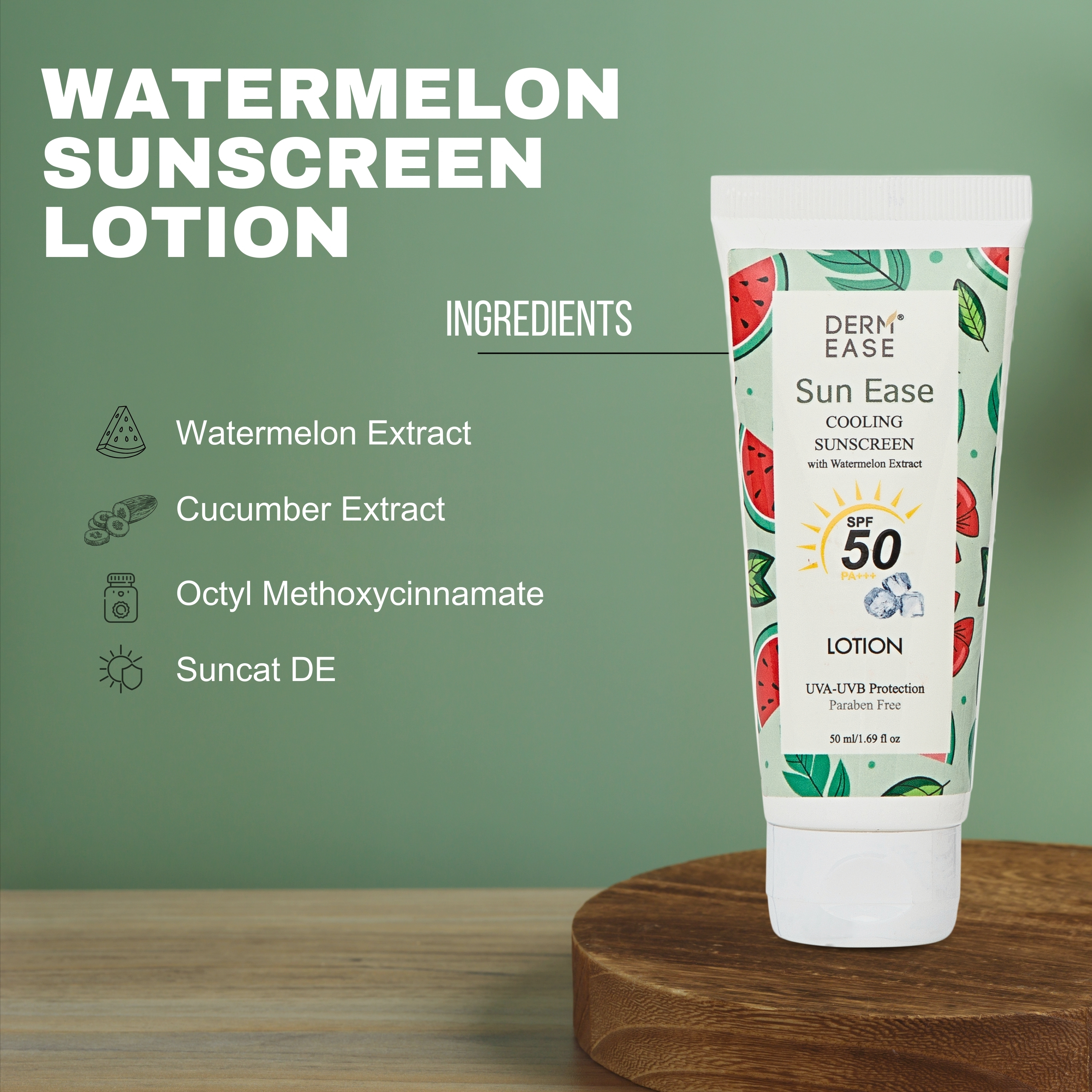 DERM EASE SUN EASE COOLING SUNSCREEN SPF 50